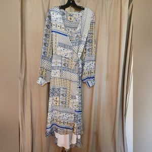 Wrapped In Style Womens Sz L Justfab Wrap Dress